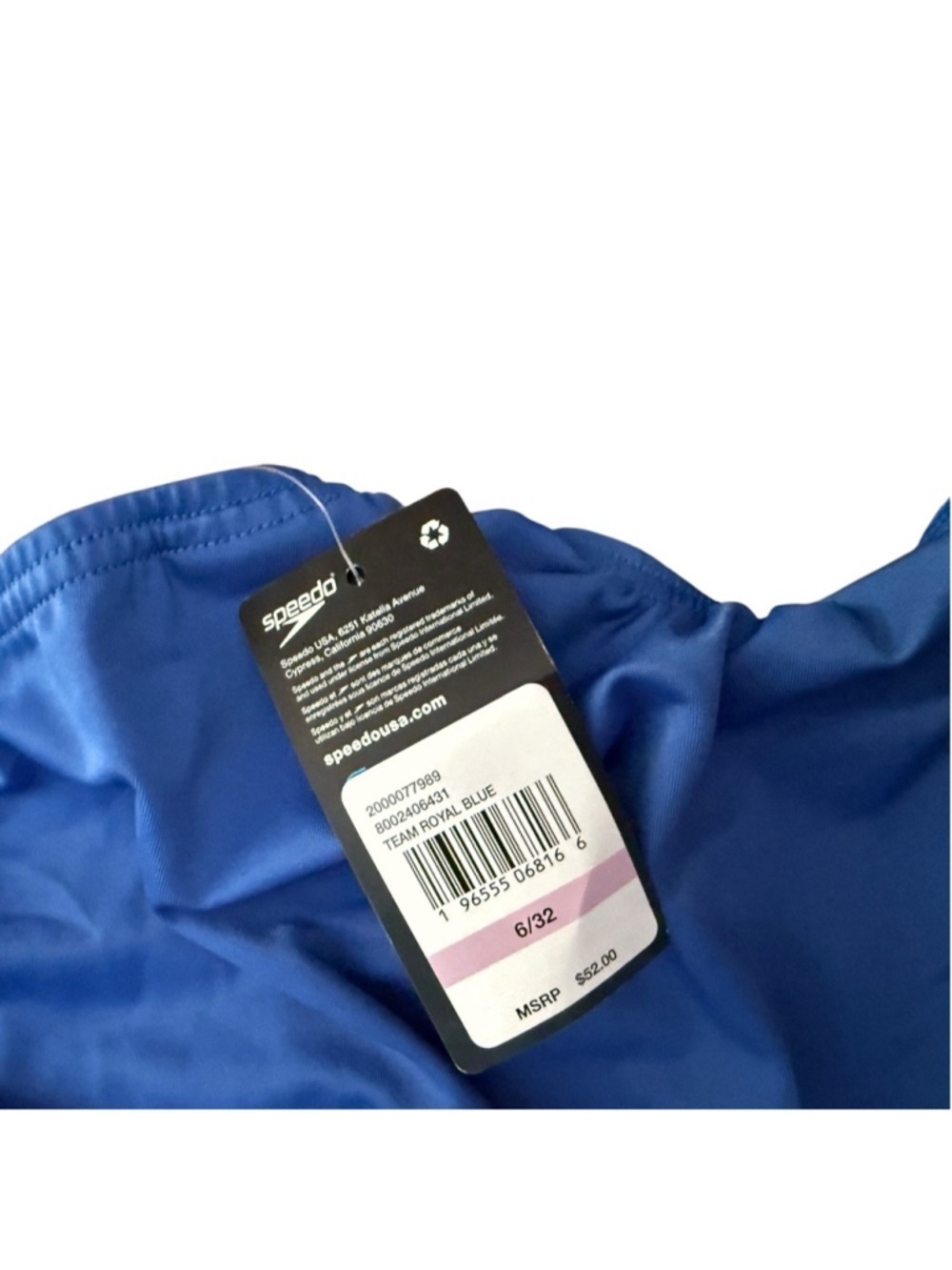 Speedo Royal Blue One Piece Swimsuit Women's 6/32 Competition Training NWT - Picture 4 of 5